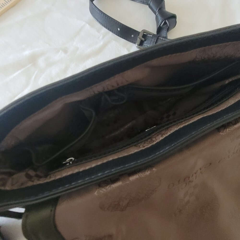 Vince Camuto Crossbody Bag Purse Brown Green Tan Fall Colors - Picture 14 of 15